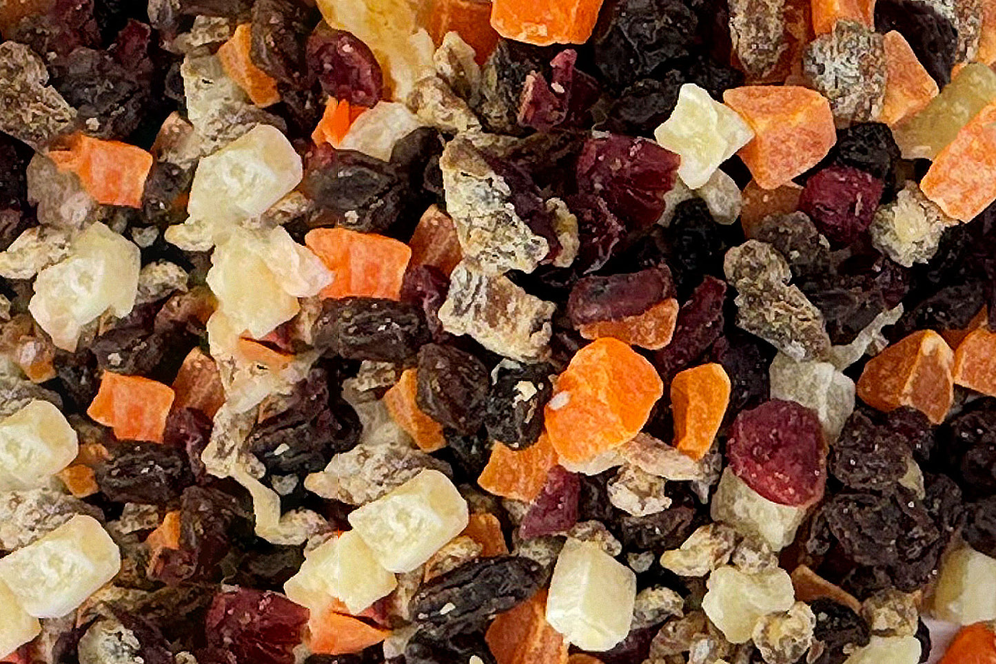 Fruit Mix - Diced Pineapple, Diced Papaya, Diced Dates, Cranberries, Raisins - 1lb