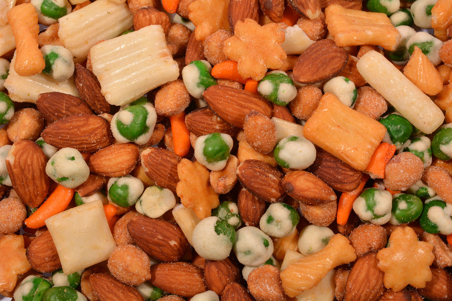 Oriental Mix (Roasted/Salted) - Honey Roasted Peanut, Wasabe Peas, Rice Crackers, and Almonds-1 lb.