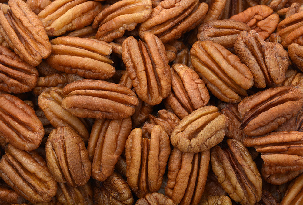 Pecan Halves-5 lbs. DUE TO THE AVAILABILITY OF THE 5LB ZIP LOCK BAGS - ORDERS FOR 5LB BAGS MIGHT BE SUBSTITUTED WITH 1LB BAGS