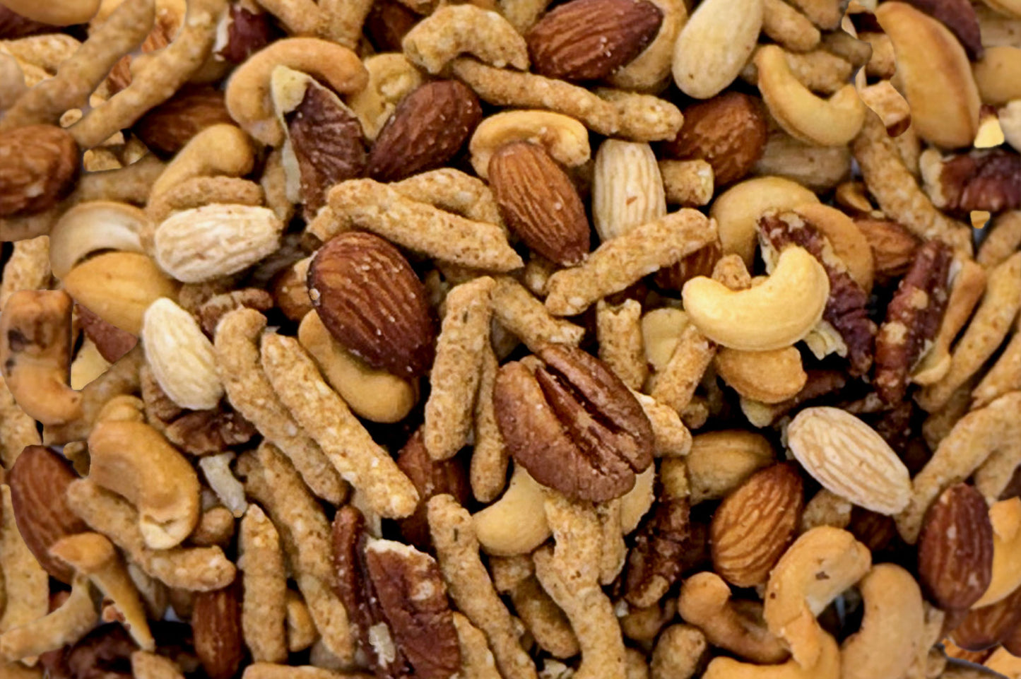 Cashew-N-Stix (Roasted/Salted) - Cashews, Sesame Sticks, Pecans, and Almonds-1 lb.