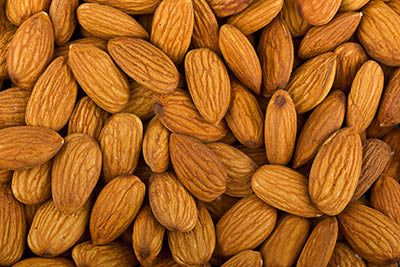 Almonds, Natural Whole-5 lbs. DUE TO THE AVAILABILITY OF THE 5LB ZIP LOCK BAGS - ORDERS FOR 5LB BAGS MIGHT BE SUBSTITUTED WITH 1LB BAGS